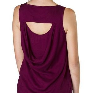Ella Moss Drape Back Tank in Syrah (NWT!)